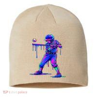 Ice Cream Drip Baseball Melting Bat Player Sustainable Beanie