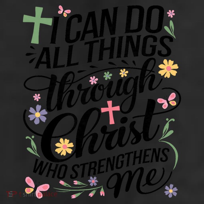 I Can Do All Things Through Christ Religious Christian Faith 7 Panel Mesh Trucker Snapback Hat
