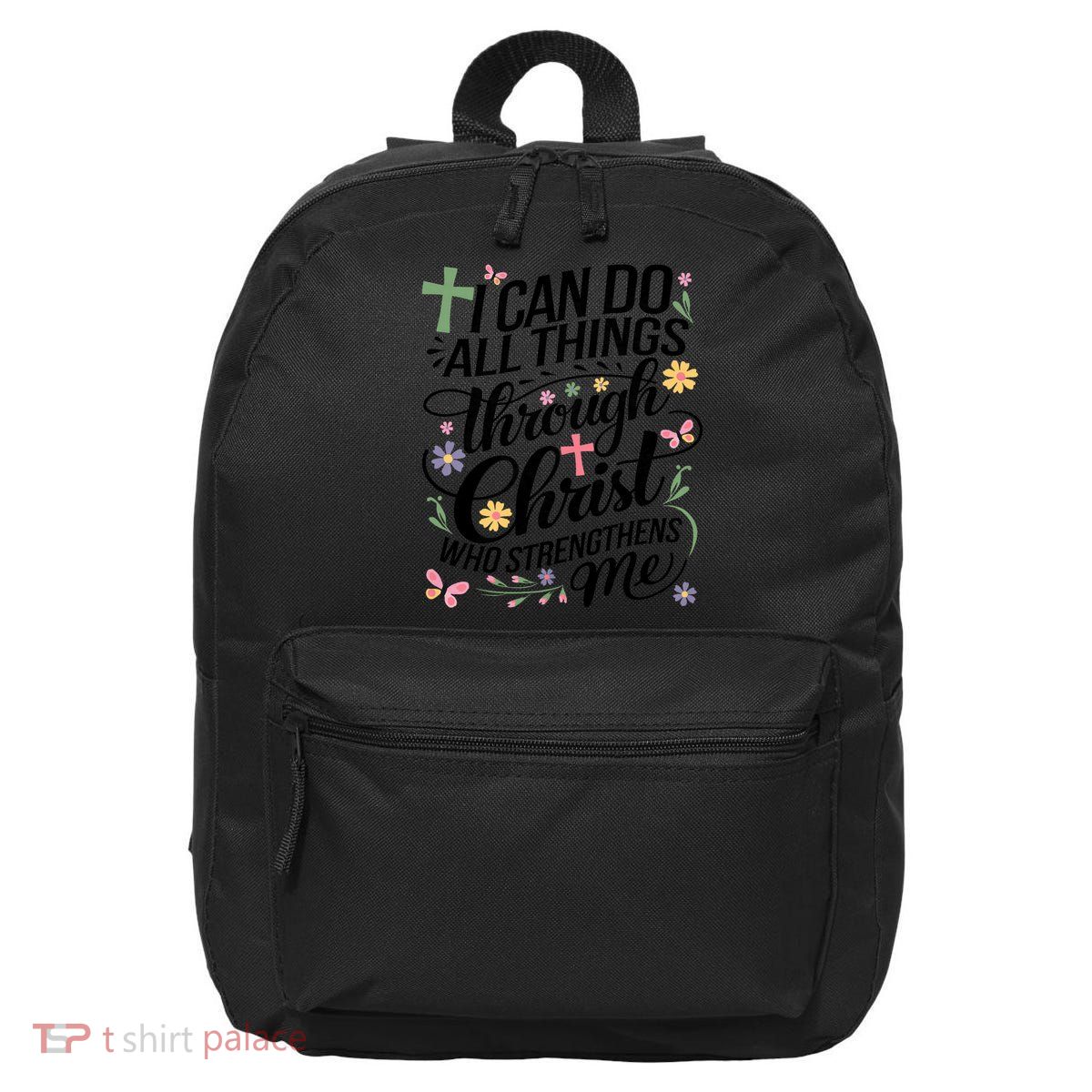 I Can Do All Things Through Christ Religious Christian Faith 16 in Basic Backpack