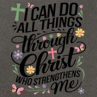 I Can Do All Things Through Christ Religious Christian Faith Cotton Canvas Backpack