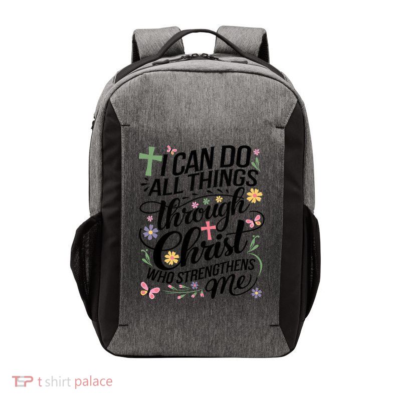 I Can Do All Things Through Christ Religious Christian Faith Vector Backpack