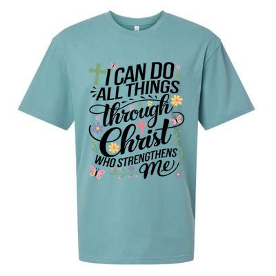 I Can Do All Things Through Christ Religious Christian Faith Sueded Cloud Jersey T-Shirt
