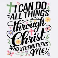 I Can Do All Things Through Christ Religious Christian Faith Short Acrylic Beanie
