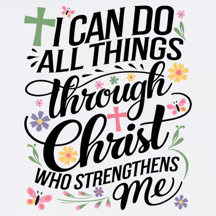 I Can Do All Things Through Christ Religious Christian Faith Short Acrylic Beanie