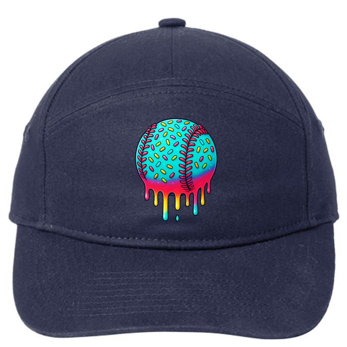 Ice Cream Drip Baseball Stuff Baseball 7-Panel Snapback Hat