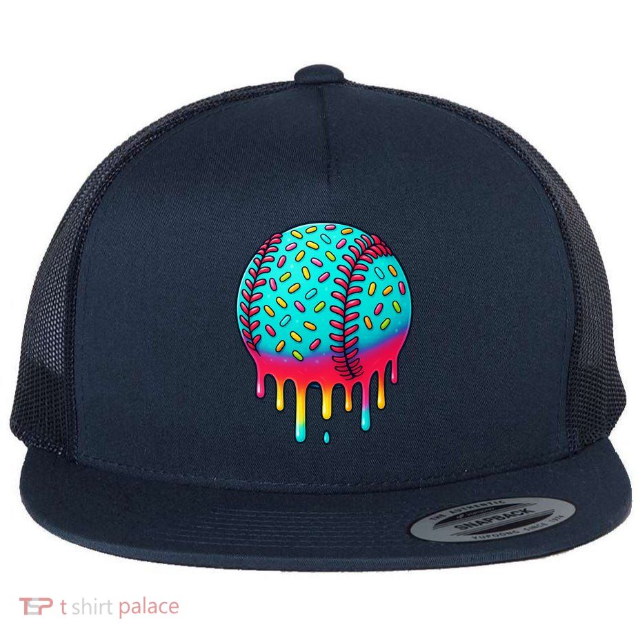 Ice Cream Drip Baseball Stuff Baseball Flatbill Hat