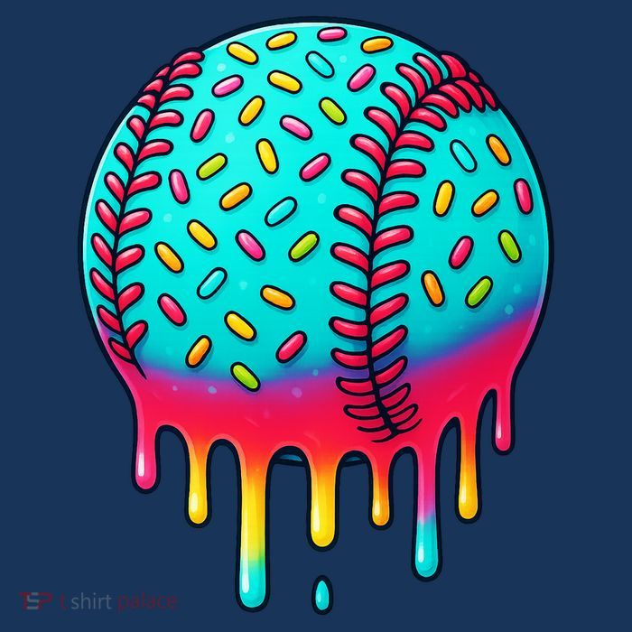 Ice Cream Drip Baseball Stuff Baseball Flatbill Hat