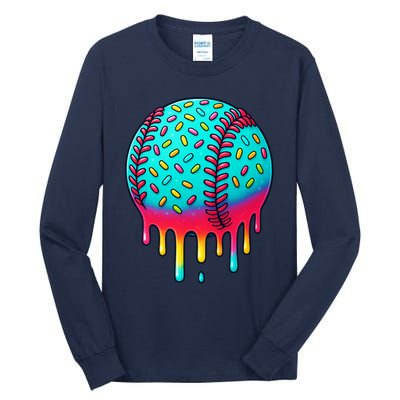 Ice Cream Drip Baseball Stuff Baseball Tall Long Sleeve T-Shirt