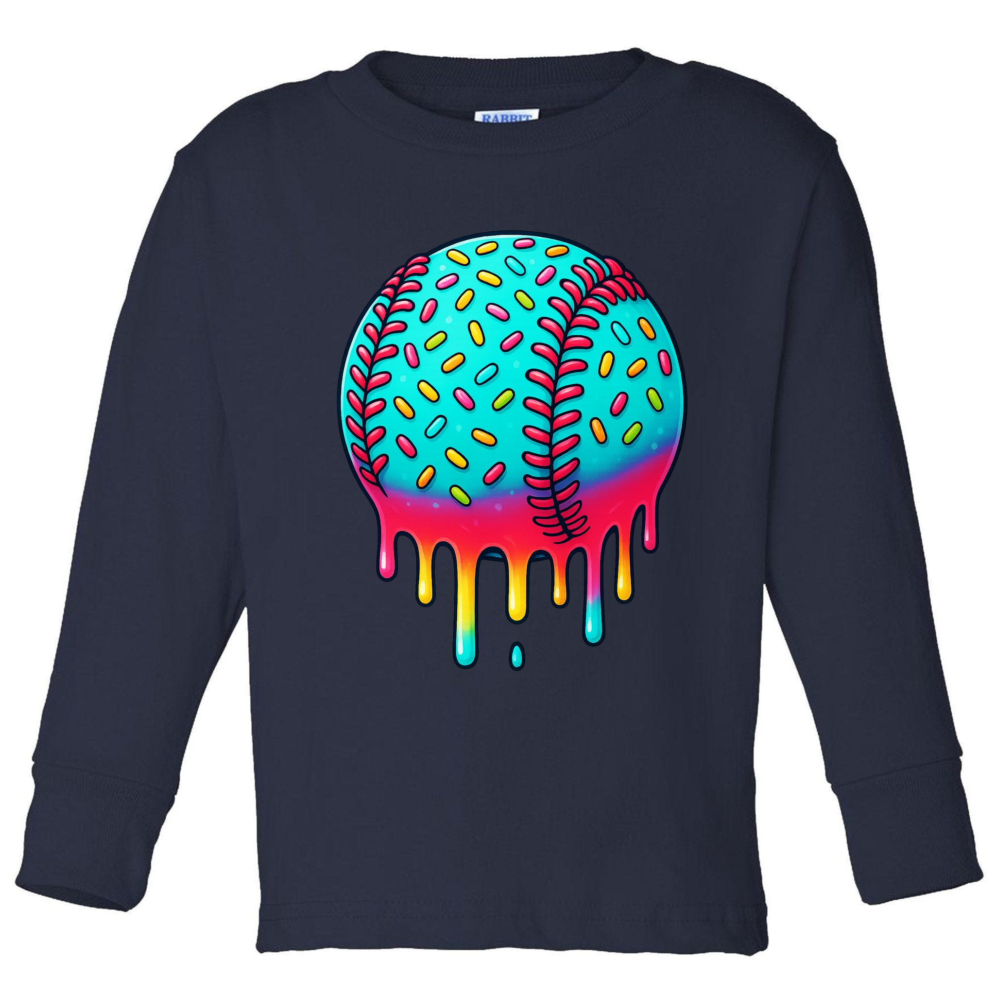 Ice Cream Drip Baseball Stuff Baseball Toddler Long Sleeve Shirt