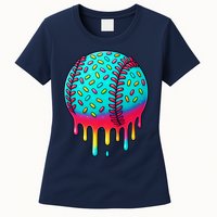 Ice Cream Drip Baseball Stuff Baseball Womens T-Shirt