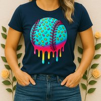 Ice Cream Drip Baseball Stuff Baseball Womens T-Shirt