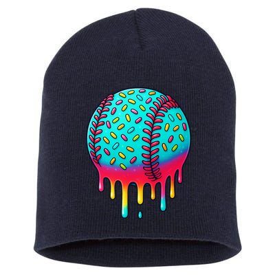 Ice Cream Drip Baseball Stuff Baseball Short Acrylic Beanie