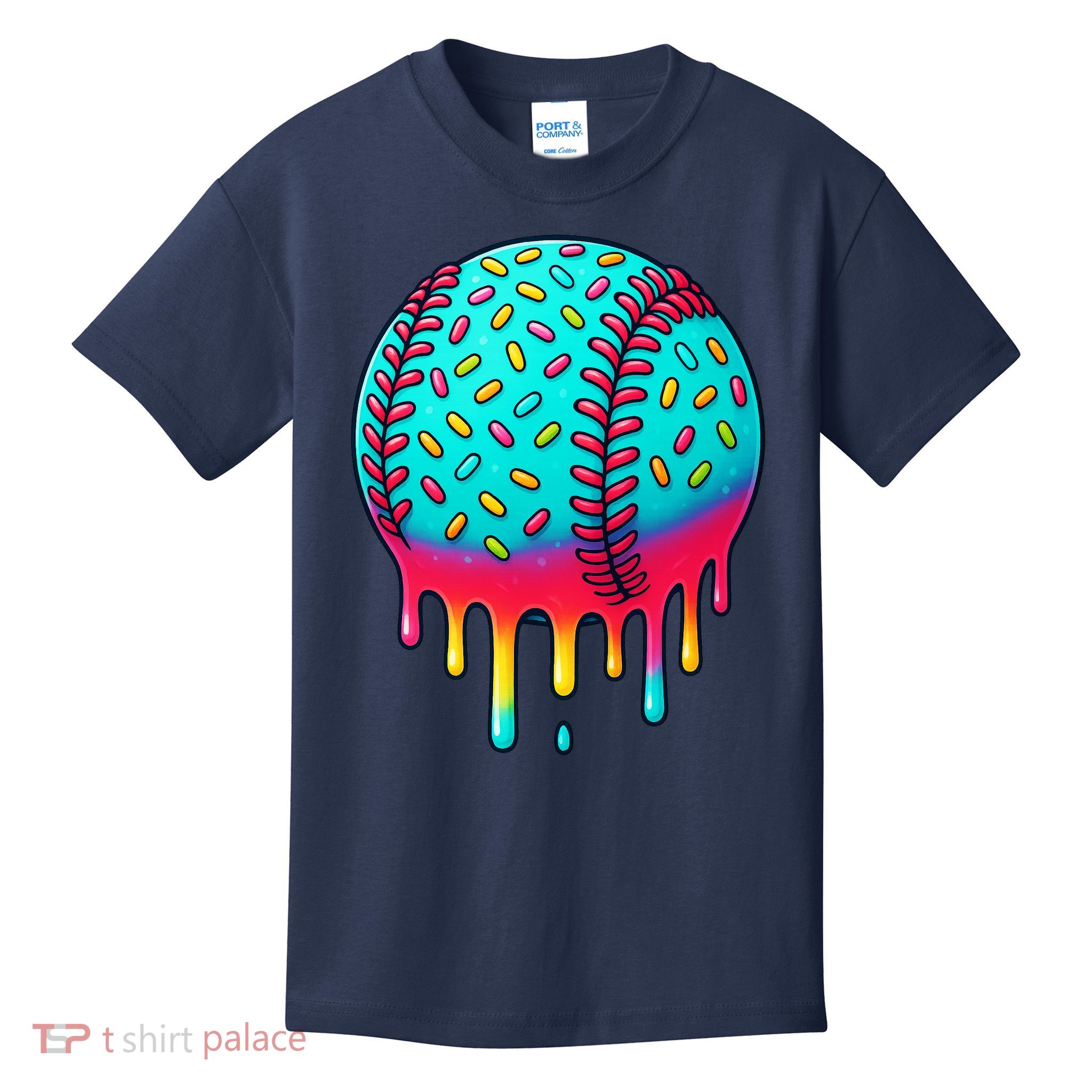 Ice Cream Drip Baseball Stuff Baseball Kids T-Shirt
