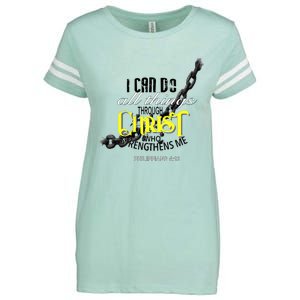 I Can Do All Things Through Christ Philippians 413 Bible Enza Ladies Jersey Football T-Shirt