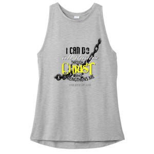 I Can Do All Things Through Christ Philippians 413 Bible Ladies PosiCharge Tri-Blend Wicking Tank