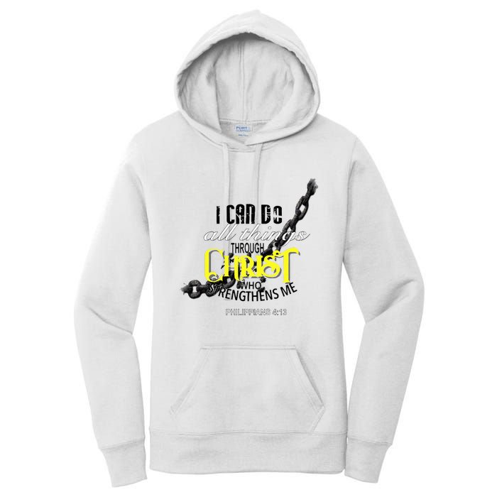 I Can Do All Things Through Christ Philippians 413 Bible Women's Pullover Hoodie