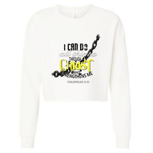 I Can Do All Things Through Christ Philippians 413 Bible Cropped Pullover Crew