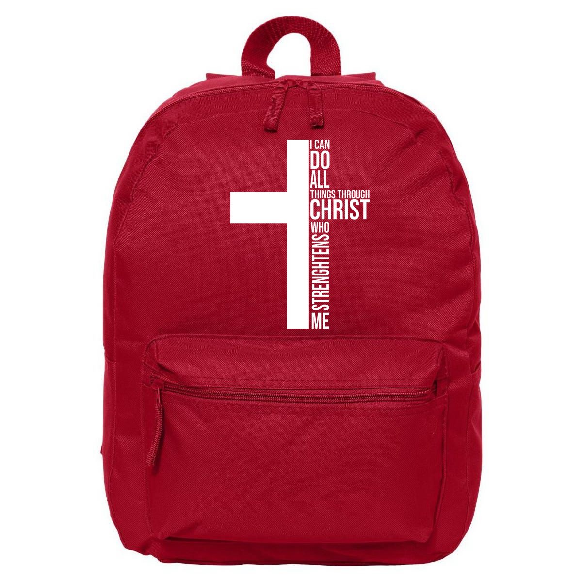 I Can Do All Things Through Christ Who Strengthens Me 16 in Basic Backpack