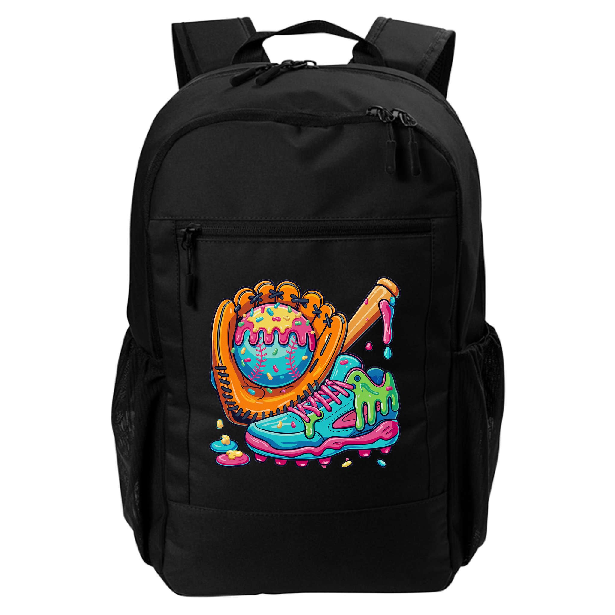 Ice Cream Drip Baseball Stuff Baseball Drip Backpack