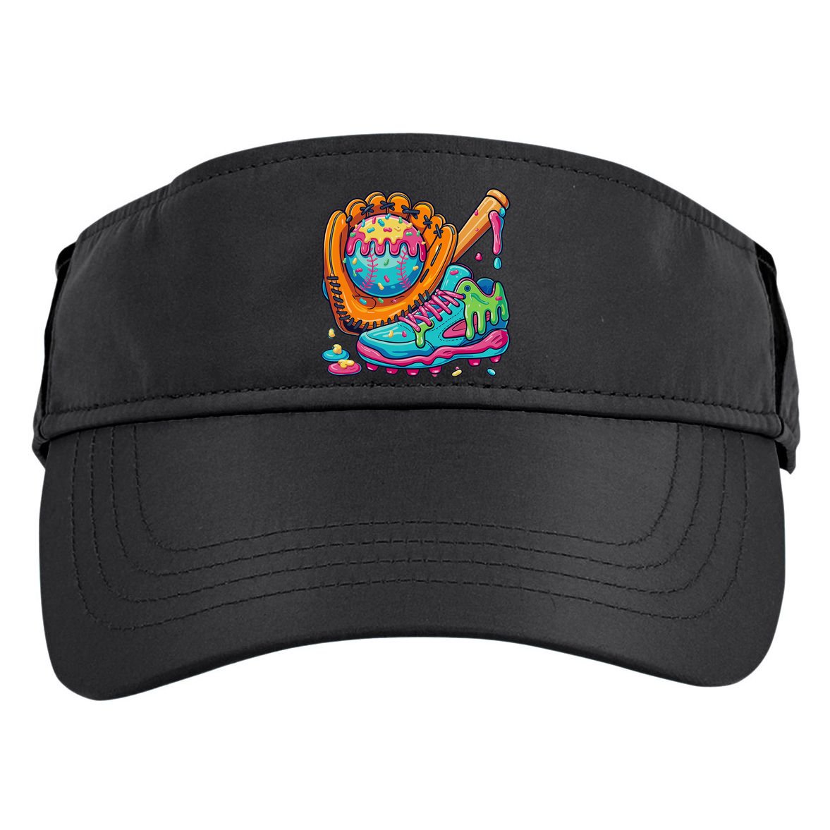 Ice Cream Drip Baseball Stuff Baseball Drip Adult Drive Performance Visor