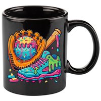 Ice Cream Drip Baseball Stuff Baseball Drip 11oz C Handle Ceramic Mug
