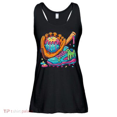 Ice Cream Drip Baseball Stuff Baseball Drip Ladies Essential Flowy Tank