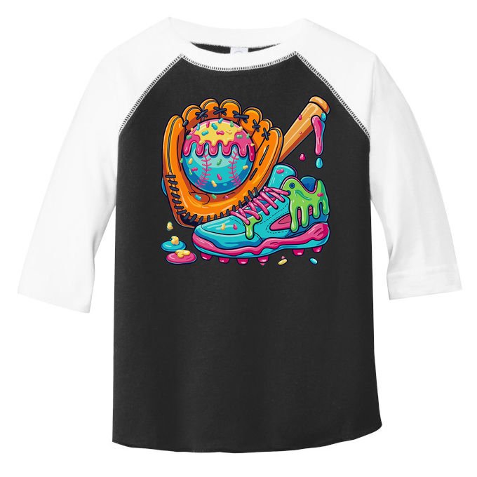 Ice Cream Drip Baseball Stuff Baseball Drip Toddler Fine Jersey T-Shirt
