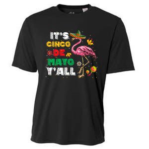 It's Cinco De Mayo Y'all Funny Flamingo Cinco De Mayo Cooling Performance Crew T-Shirt