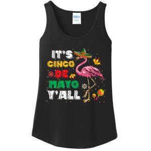 It's Cinco De Mayo Y'all Funny Flamingo Cinco De Mayo Ladies Essential Tank