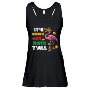 It's Cinco De Mayo Y'all Funny Flamingo Cinco De Mayo Ladies Essential Flowy Tank