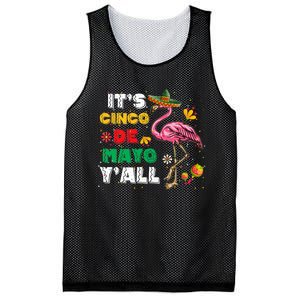 It's Cinco De Mayo Y'all Funny Flamingo Cinco De Mayo Mesh Reversible Basketball Jersey Tank