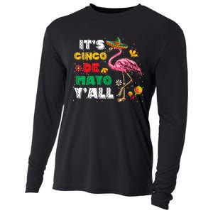 It's Cinco De Mayo Y'all Funny Flamingo Cinco De Mayo Cooling Performance Long Sleeve Crew