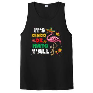 It's Cinco De Mayo Y'all Funny Flamingo Cinco De Mayo PosiCharge Competitor Tank