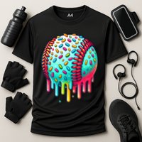Ice Cream Drip Baseball Stuff Baseball Drip Cooling Performance Crew T-Shirt