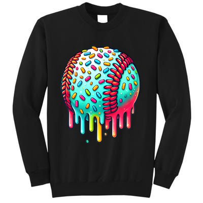 Ice Cream Drip Baseball Stuff Baseball Drip Sweatshirt