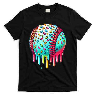 Ice Cream Drip Baseball Stuff Baseball Drip T-Shirt