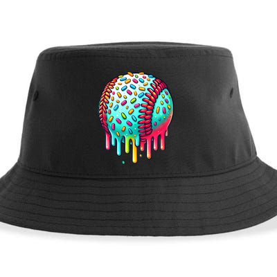 Ice Cream Drip Baseball Stuff Baseball Drip Sustainable Bucket Hat