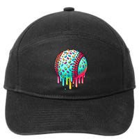 Ice Cream Drip Baseball Stuff Baseball Drip 7-Panel Snapback Hat