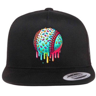 Ice Cream Drip Baseball Stuff Baseball Drip Flatbill Hat