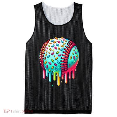 Ice Cream Drip Baseball Stuff Baseball Drip Mesh Reversible Basketball Jersey Tank