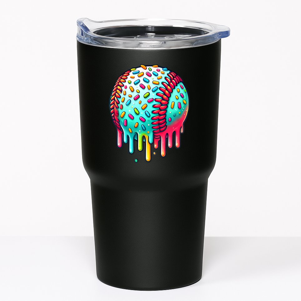 Ice Cream Drip Baseball Stuff Baseball Drip Tumbler