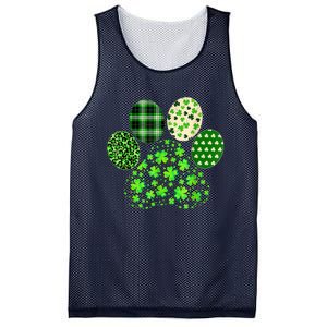 Irish Cute Dog Paw Clovers St Patricks Day Lucky Shamrock Mesh Reversible Basketball Jersey Tank