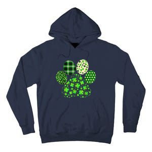 Irish Cute Dog Paw Clovers St Patricks Day Lucky Shamrock Tall Hoodie