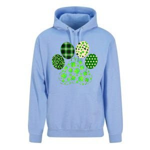 Irish Cute Dog Paw Clovers St Patricks Day Lucky Shamrock Unisex Surf Hoodie