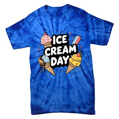 Ice Cream Day 2024 Ice Cream Ice Cream Gift Tie-Dye T-Shirt