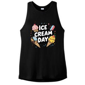 Ice Cream Day 2024 Ice Cream Ice Cream Cute Gift Ladies PosiCharge Tri-Blend Wicking Tank