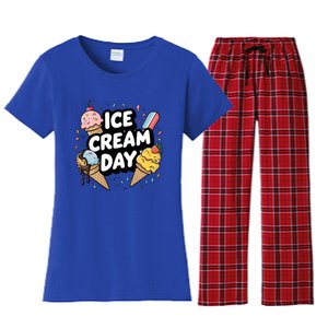 Ice Cream Day 2024 Ice Cream Ice Cream Cute Gift Women's Flannel Pajama Set