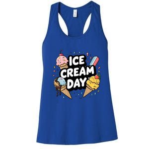 Ice Cream Day 2024 Ice Cream Ice Cream Cute Gift Women's Racerback Tank