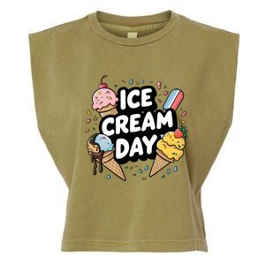 Ice Cream Day 2024 Ice Cream Ice Cream Cute Gift Garment-Dyed Women's Muscle Tee