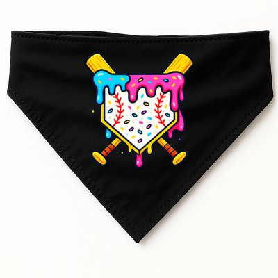 Ice Cream Drip Baseball Bat Home Plate Cool USA-Made Doggie Bandana